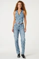 Fabienne Chapot gigi denim gilet bloem print