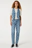 Fabienne Chapot gigi denim gilet bloem print