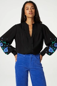 Fabienne Chapot harry blouse bloemen op mouw