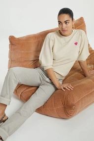 Fabienne Chapot jana sweater korte mouw hart