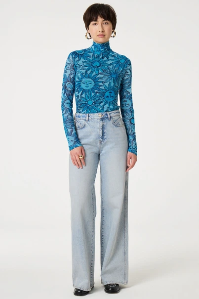 Fabienne Chapot jane top met kol mesh