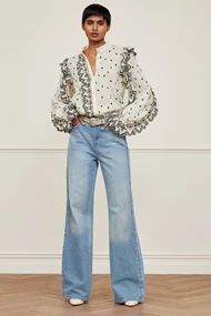 Fabienne Chapot josie blouse borduur ruffle