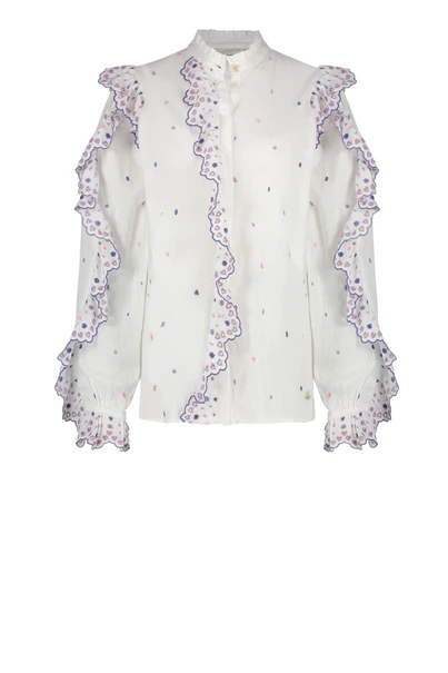 Fabienne Chapot josie blouse ruffle en borduur