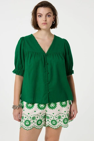 Fabienne Chapot juno blouse met pofmouw