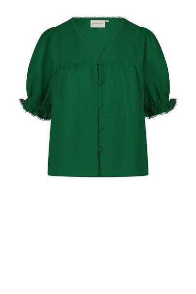 Fabienne Chapot juno blouse met pofmouw