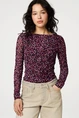 Fabienne Chapot kane top girl gang print mesh