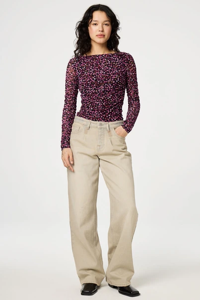 Fabienne Chapot kane top girl gang print mesh