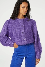 Fabienne Chapot kitty cardigan fluffy lurex