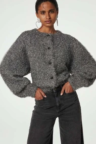 Fabienne Chapot kitty cardigan fluffy lurex