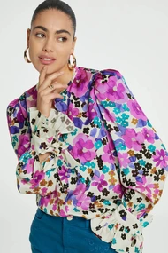 Fabienne Chapot kylie blouse pansy rain satijn