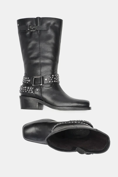 Fabienne Chapot moara biker boot met studs