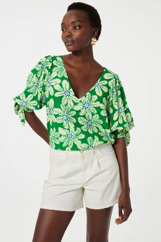 Fabienne Chapot nacha top bali palms print