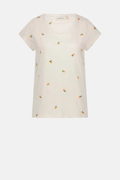 Fabienne Chapot phil round v t-shirt borduur