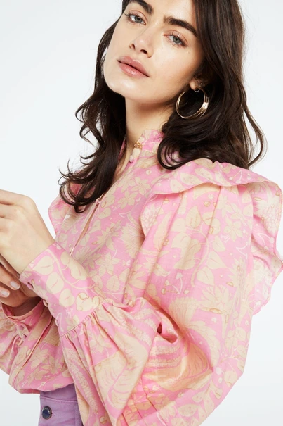 Fabienne Chapot philo blouse ruffle mouw