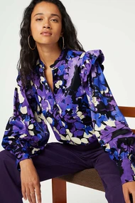 Fabienne Chapot philo blouse satijn bloemprint