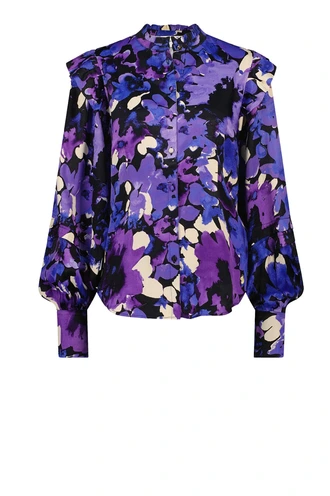 Fabienne Chapot philo blouse satijn bloemprint