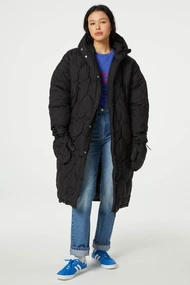 Fabienne Chapot prisca long puffer jas hartjes