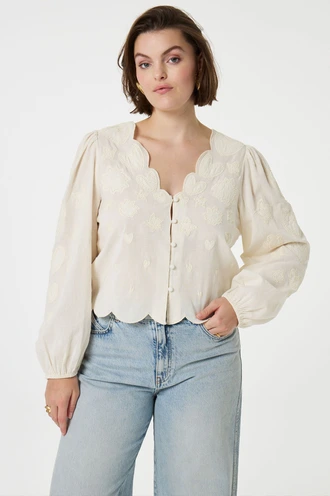 Fabienne Chapot rani blouse borduur organic