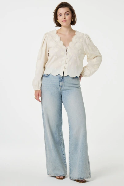 Fabienne Chapot rani blouse borduur organic