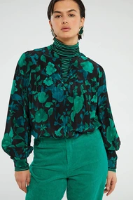 Fabienne Chapot resa blouse satijn bloemen