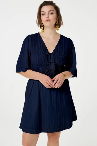 Fabienne Chapot rory dress borduur katoen