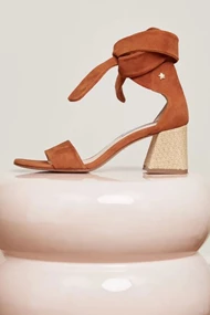 Fabienne Chapot selene sandals raffia suede