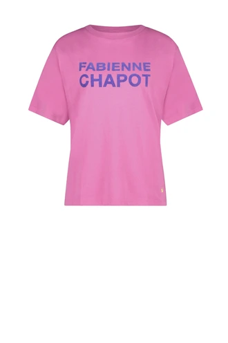 Fabienne Chapot steve t-shirt logo flock print