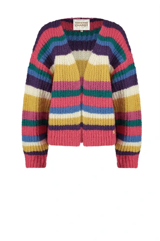 Fabienne Chapot sue cardigan boucle strepen