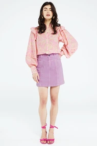 Fabienne Chapot tati skirt jeans borduur