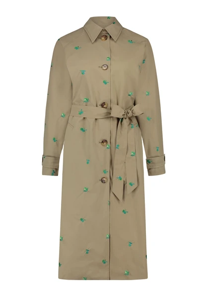 Fabienne Chapot troy trenchcoat long borduur