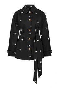 Fabienne Chapot troy trenchcoat short borduur
