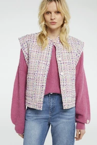 Fabienne Chapot twiggy gilet ruit slub garen