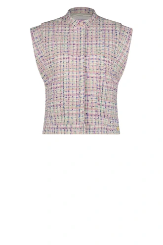 Fabienne Chapot twiggy gilet ruit slub garen