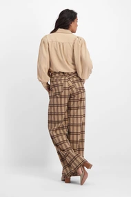 Florez angela check pants wide leg