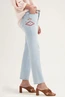 Florez bond straight jeans borduur