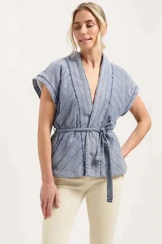 Florez dante gilet met ceintuur