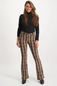 Florez florez flared ruit broek