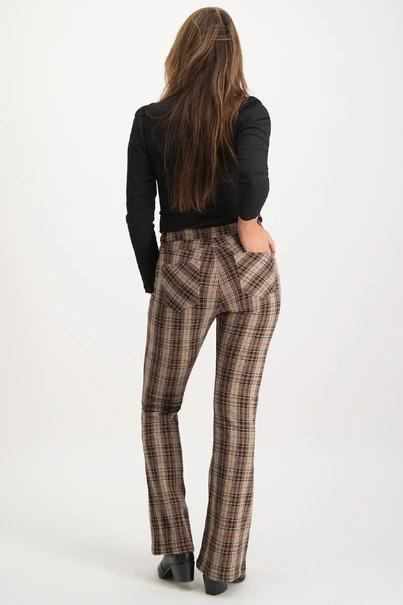 Florez florez flared ruit broek