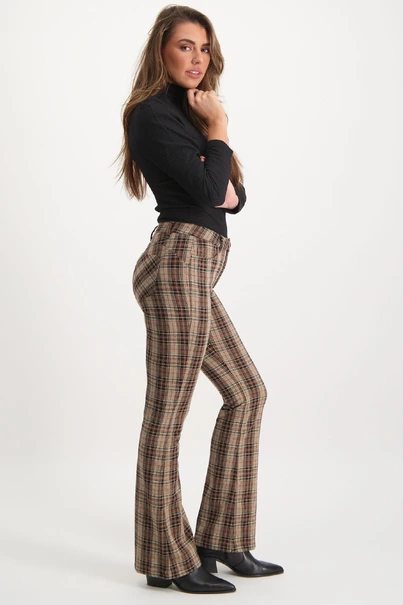 Florez florez flared ruit broek