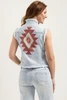 Florez ginny gilet aztec raw edge