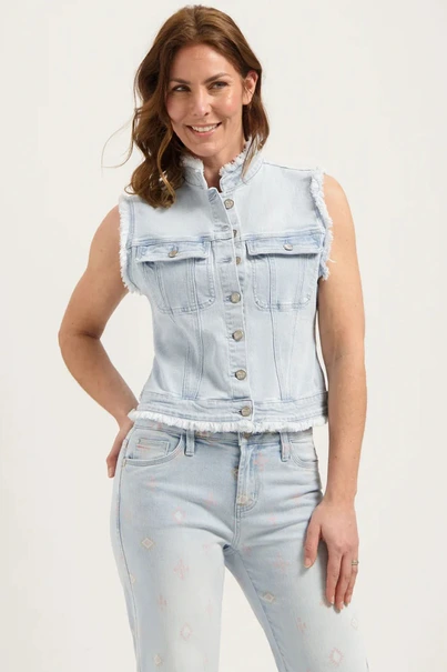 Florez ginny gilet aztec raw edge