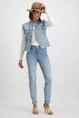Florez ginny gilet jeans onafgewerkt