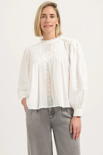 Florez leo blouse kant voor