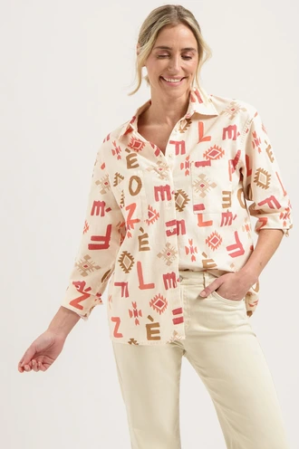 Florez lona blouse letter print