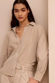 Florez londen blouse jeans drukknoop