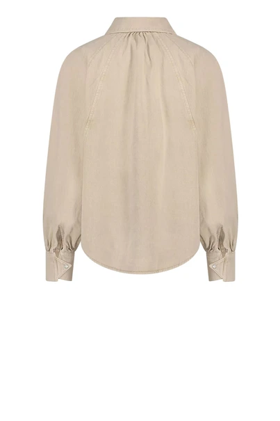 Florez londen blouse jeans drukknoop