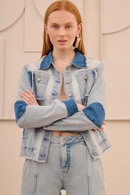 Florez momo jacket jeans two tone