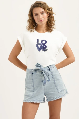 Florez sammy t-shirt love strass