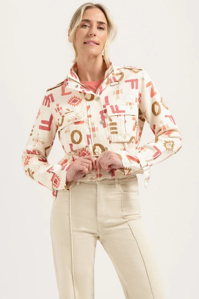 Florez seven jacket letter print