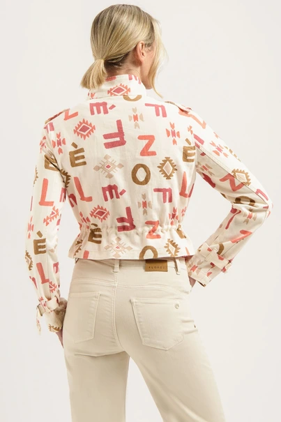 Florez seven jacket letter print